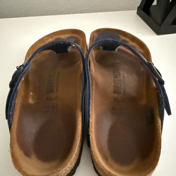 Birkenstock women’s Navy and Brown Sandals - Picture 4 of 6